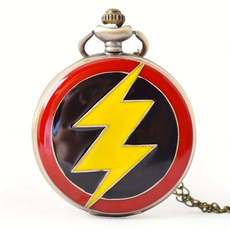 1pc Cartoon Children s Necklace Watch Cartoon Lightning Pocket Watch Men s Anime Jewelry Quartz Pocket Watch коричневый