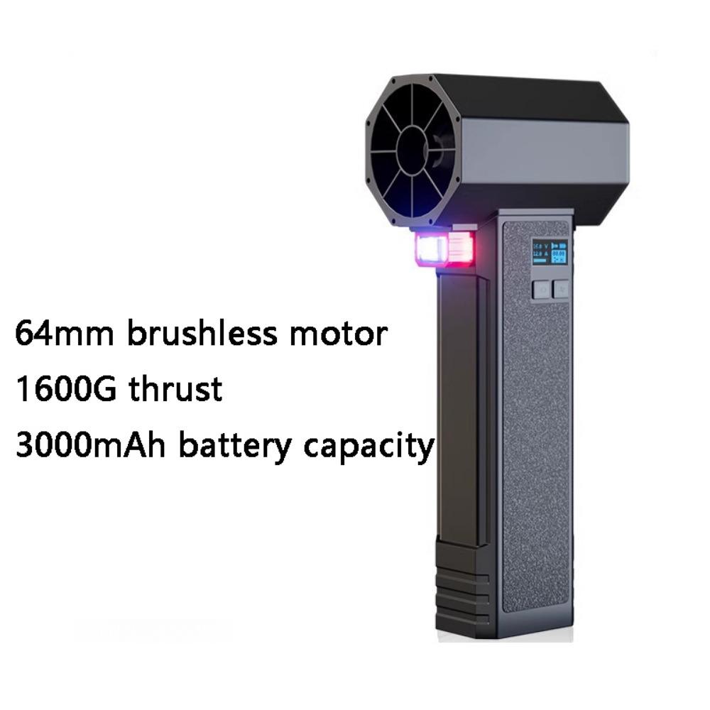 

1.6KG Thrust Powerful Dust Blower with LED Lighting Handheld Turbo Jet Fan Dust Cleaning Tools Standard (3000mAh)