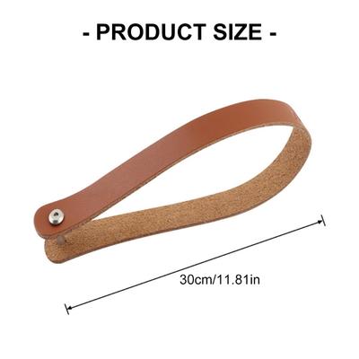 Durability Leather Handle Strap Quickly Release Cowhides Handle Pull Rings for Folding Bike Front Rack