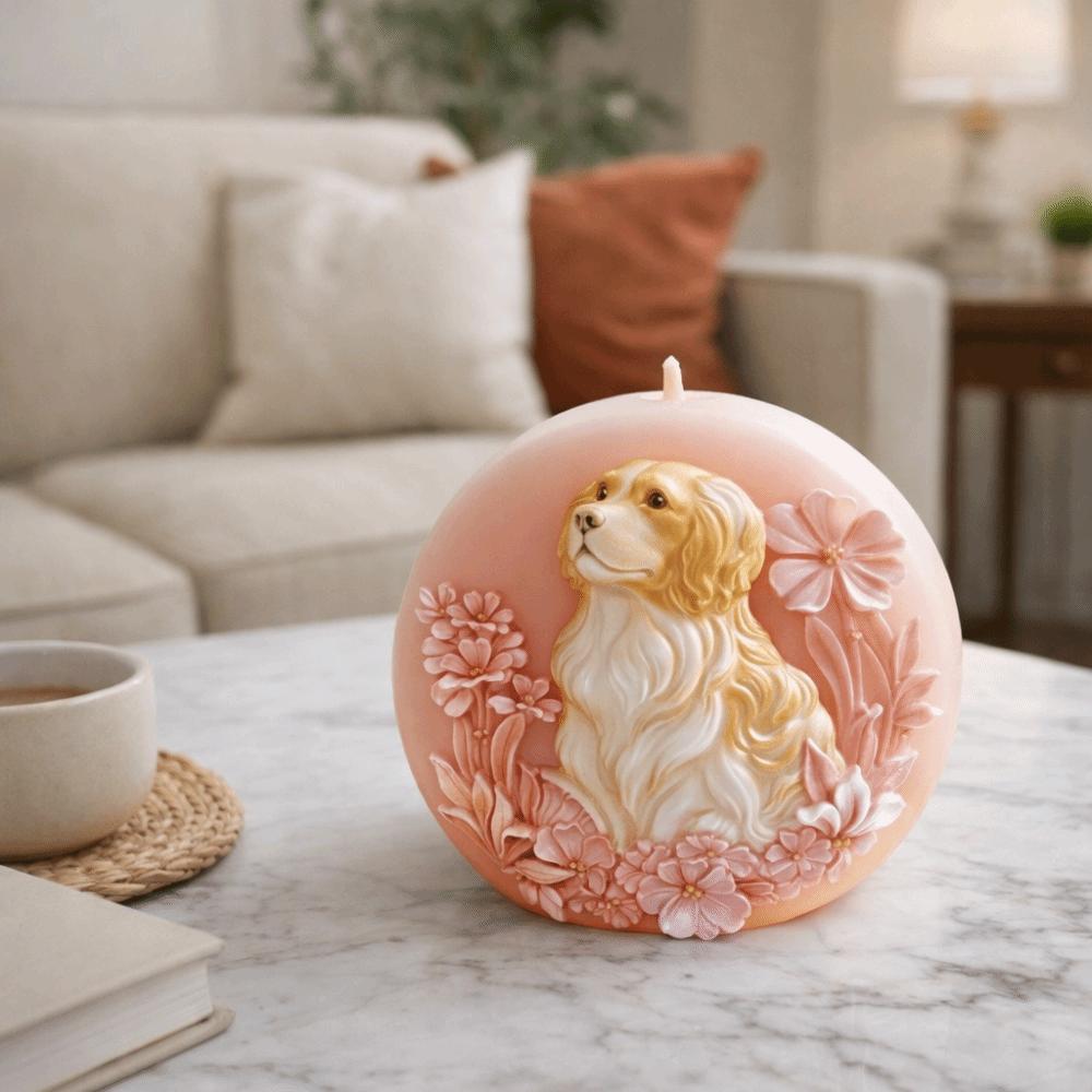 Praktische Silikon-Hunde-Kerzenform Wiederverwendbare Antihaft-Tier-Seifenform Weiche 3D-Aromatherapie-Form Zuhause