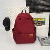 Women Solid Color Backpack Men's Backpack Lightweight Travel Computer Bag Student Schoolbag