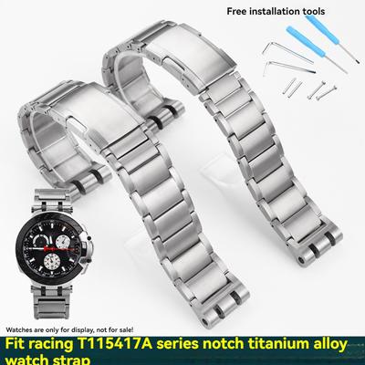 22 Titanlegierung Uhrenarmband Herren Zubehör Konkave und konvexe Schnittstelle Armband Uhrenarmband Für Tissot T-Race Serie T115417A