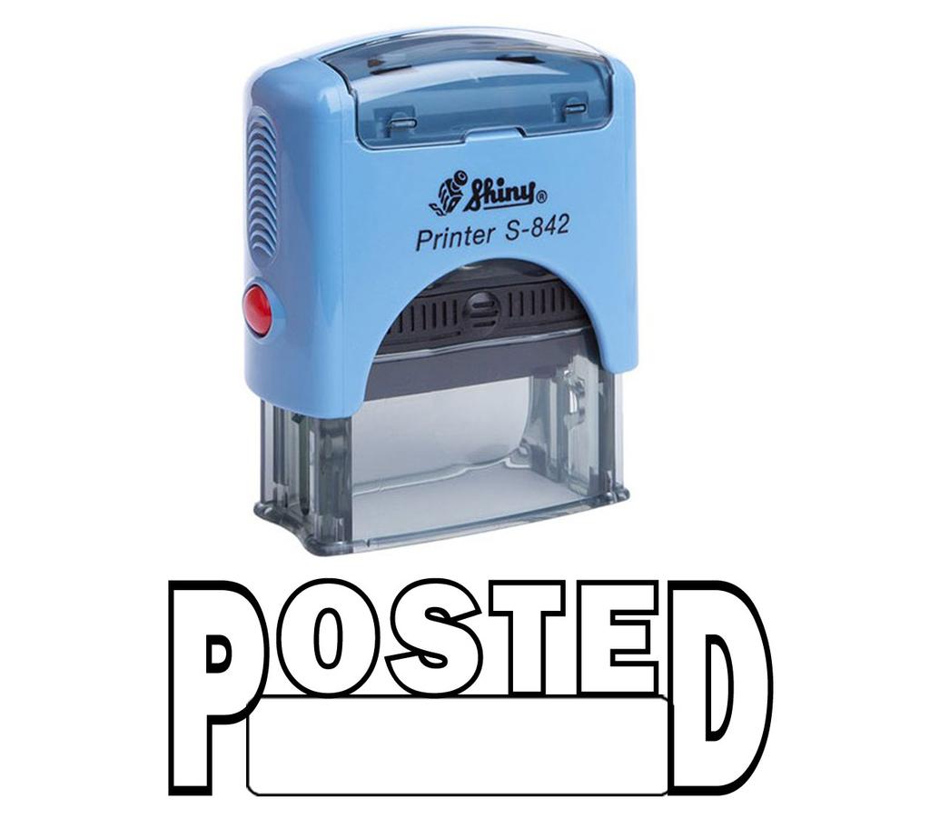 POSTED Self Inking Rubber Stamp Custom Shiny Office Stationary Stamp