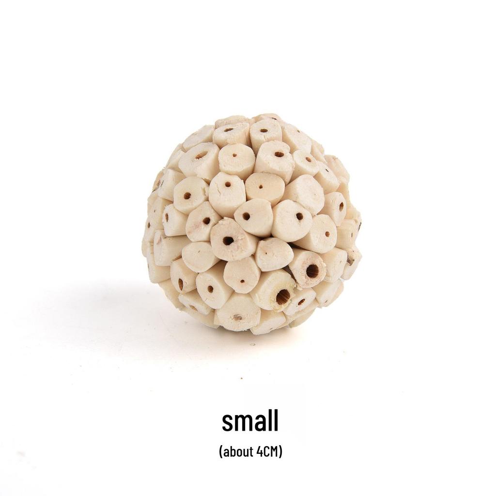 Papageien Kauspielzeug: Reispapierball & Stock zum Kauen, zur Zahnreinigung und zur Unterhaltung