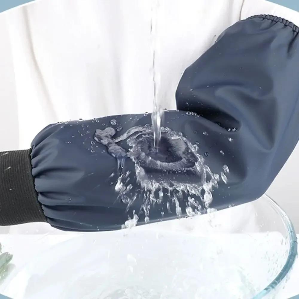1Pair Soft Leather Waterproof Sleeve Thick Cleaning Oversleeves Minimalist Working Arm Protector