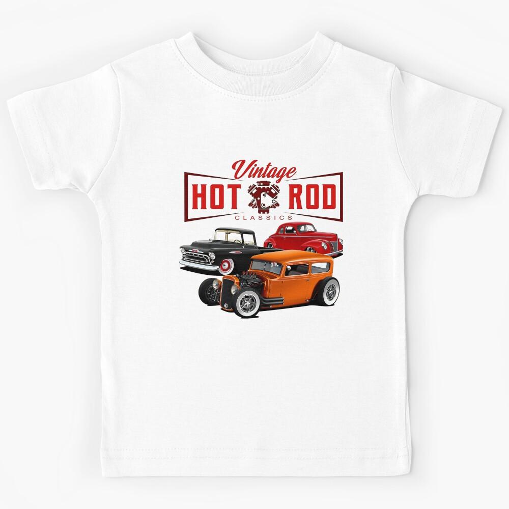 Drag Hot Racing Car Vintage Rod Muscle Kids T-Shirt 170