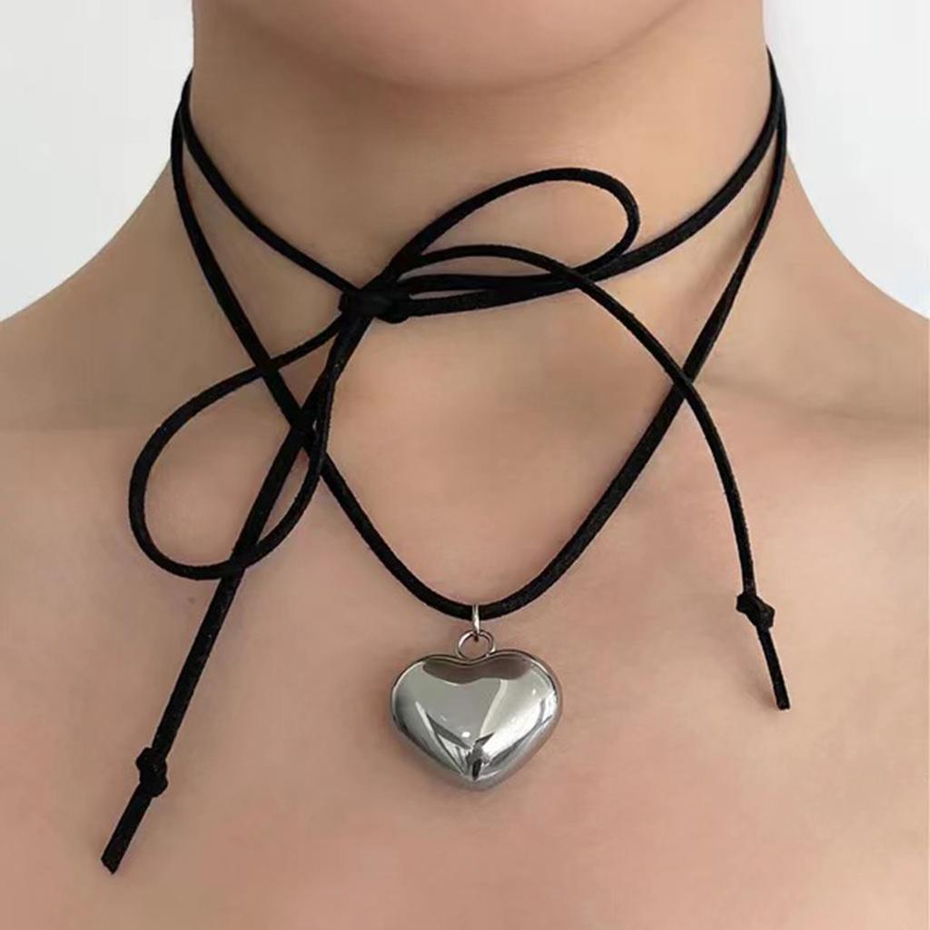 Small Heart Choker Pendant Necklaces Love Pendant Choker for Women Jewelry Gift