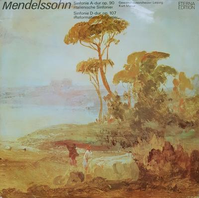 LP Record MENDELSSOHN, GEWANDHAUSORCHESTER LE - Sinfonie A-dur Op. 90>italienische 826248 ETERNA 1972 German Dem Classical Used