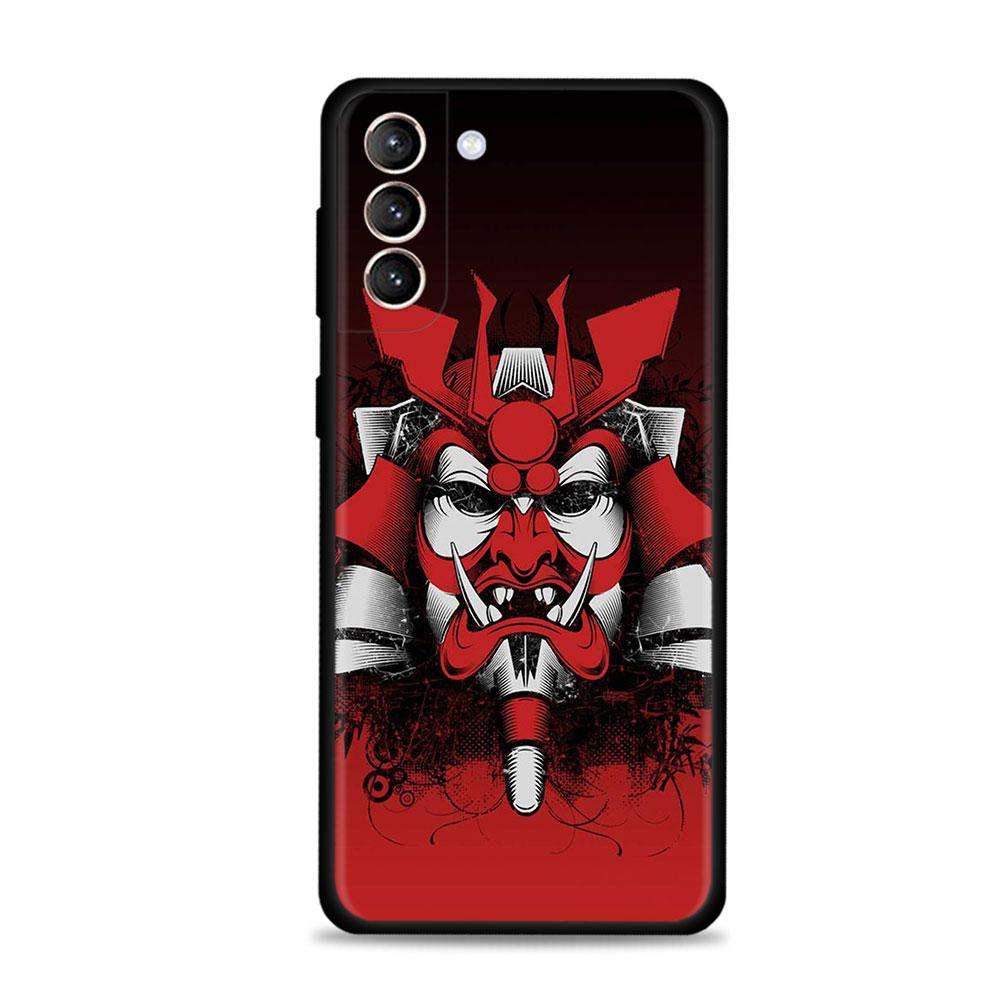 Case For Samsung Galaxy S22 S21 S20 Ultra FE S10 S9 S8 Plus S10e Note 20Ultra 10Plus Cover Funda Japan Samurai Oni Mask Shell