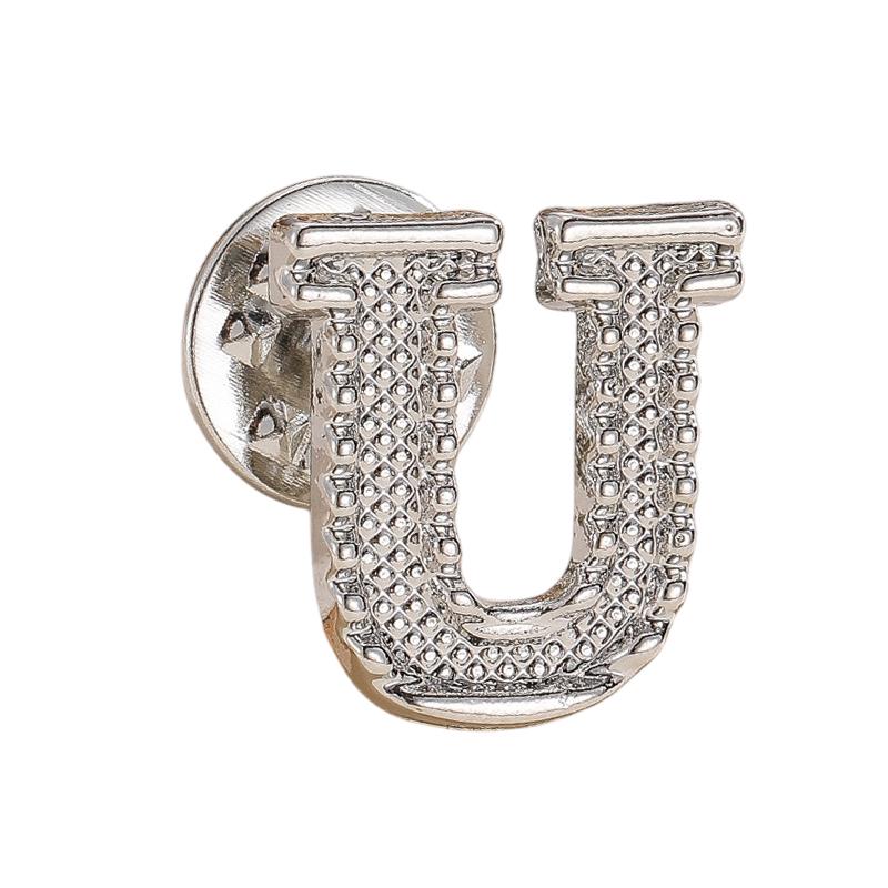 A-Z Letter Initial Lapel Pin Brooches Vintage Coat Suit Shirt Badge Party Office Brooch Pins Gifts For Men And Women Accessories