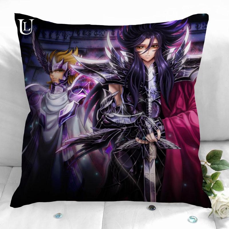 New Custom Saint Seiya Pillowcases Printed Square Pillowcase Home Decorative Zipper Pillow Cover 35X35Cm40X40Cm(One Side)