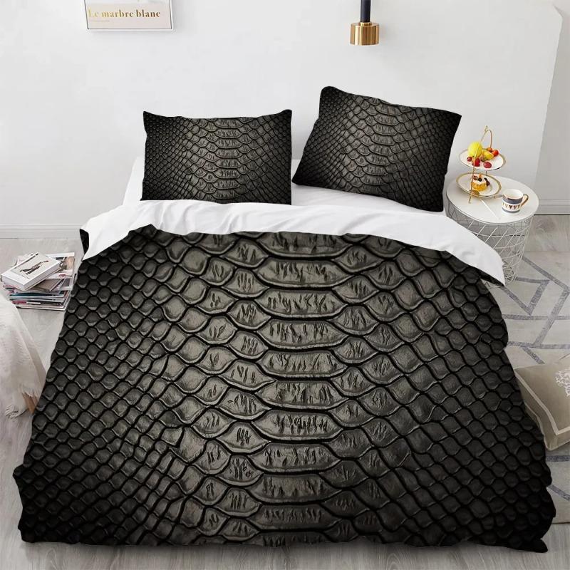 Duvet Cover Set Dropshipping Comforter Bedding Sets Queen Leopard, Snake Skin Luxury High-quality Home Textile Queen -no Sheet