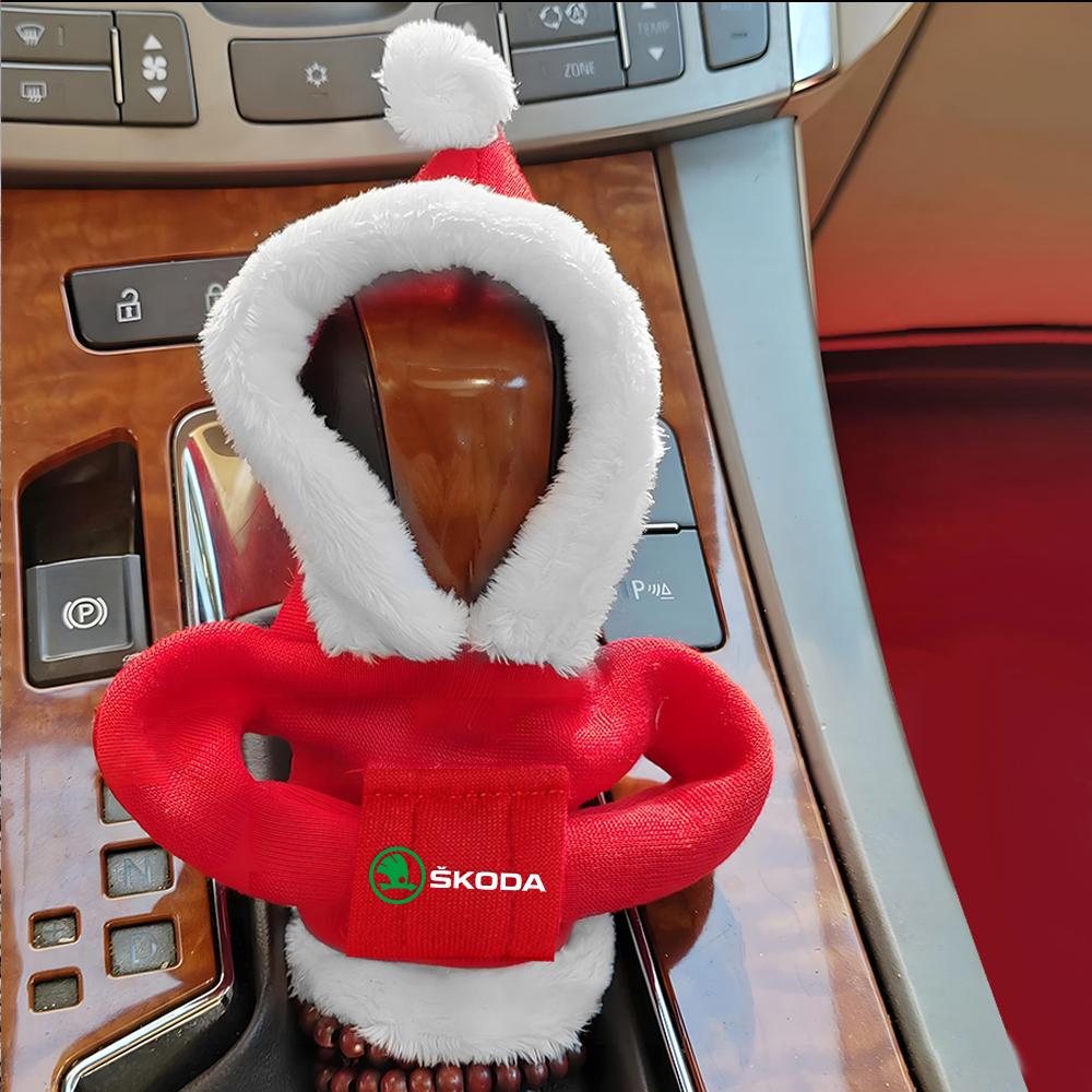Car Gear Lever Shift Cover Shift Sweatshirt Hoodie Christmas Decoration For Skoda Rapid Octavia A5 7 RS Kodiaq Fabia Kamiq Karoq xknp33