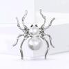 Exquisite Animal Brooch Including Rhinestones and Pearls Accent Lapel Pin for Unisex Wear Halloween Party Decoration