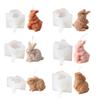 Realistic 3D Rabbit and Carrot Sturdy Silicone Mould Portable Accessory for Candle Making and Holiday Decoration