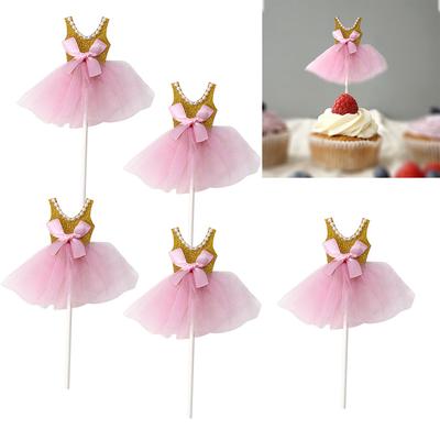 Ballerina Tutu Cake Topper Girls Birthday Decoration