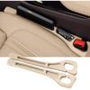 Car Seat Gap Filler Organizer Universal Fit Car SUV Truck Console Side Plug Strip Stopping Phone Key From Falling, Pack Of 2 (Beige)