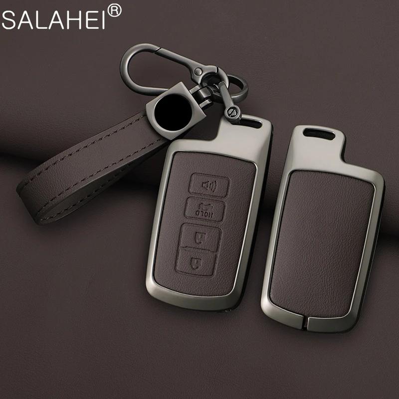 Genuine Leather Auto Key Fob Cover Case Protector Housing Fit For Toyota Camry Corolla Rav4 Highlander Avalon Automotive Auto Accessories