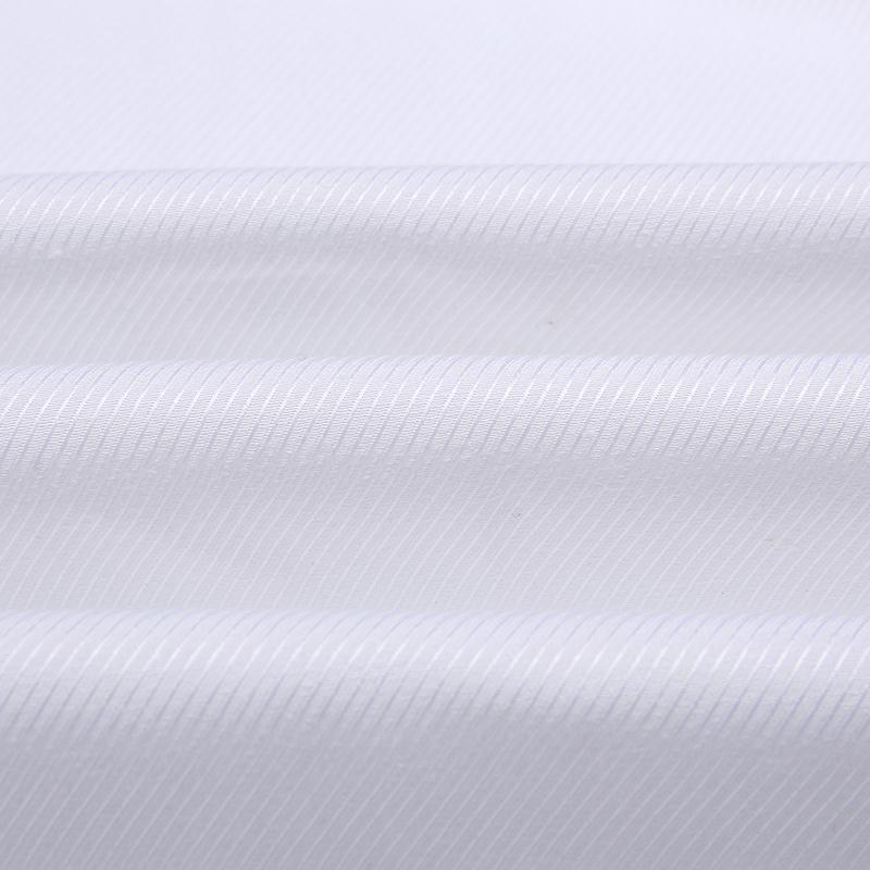 Cămașă rochie cu dungi clasice pentru bărbați, cu manșete franțuzești, cu un singur buzunar cu plasture Cămăși de nuntă cu mânecă lungă, cu potrivire standard (Manșetă inclusă)