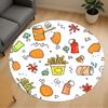 1pc Fast Food Round Chair Mat Area Rug - Non-Slip, Floor Mat for Office, Bedroom, and Indoor Decor C1118104