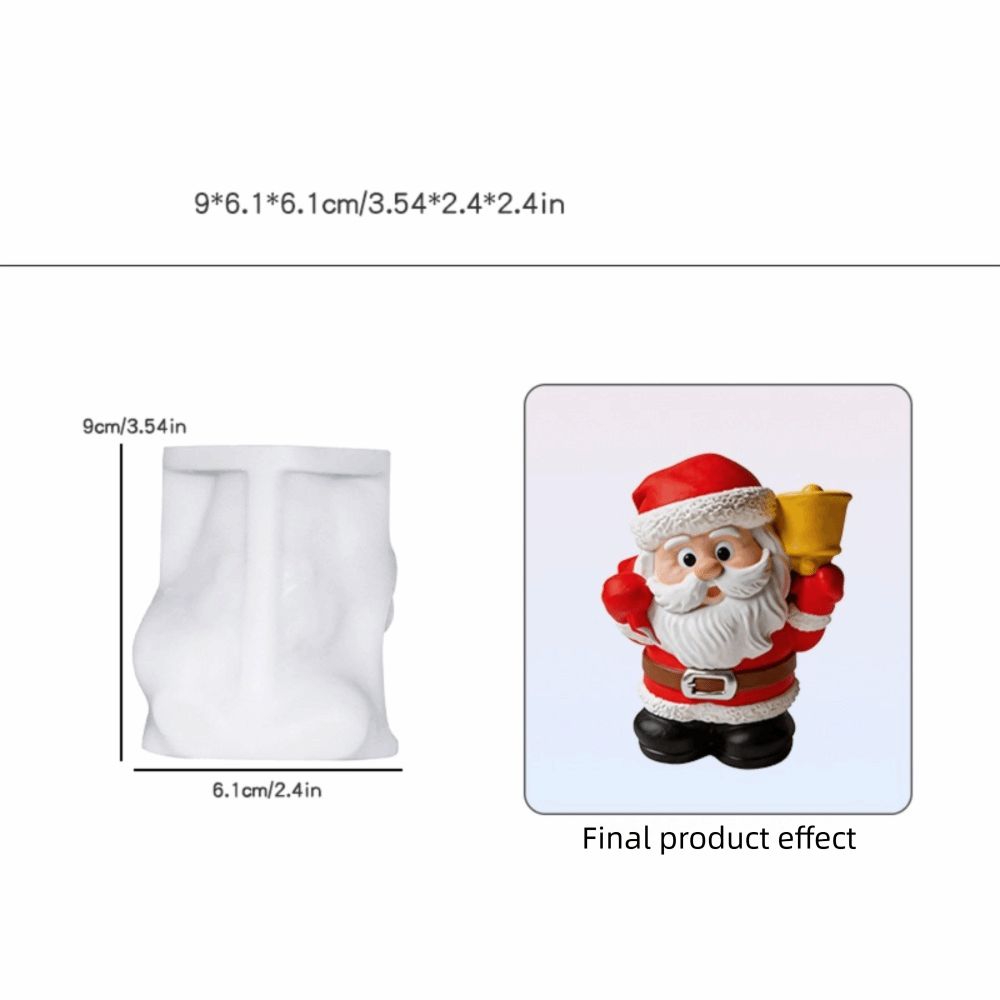Multi-Shape Christmas Candle DIY Mold 3D Bearded Santa Claus Baking Mold  Christmas Crafts