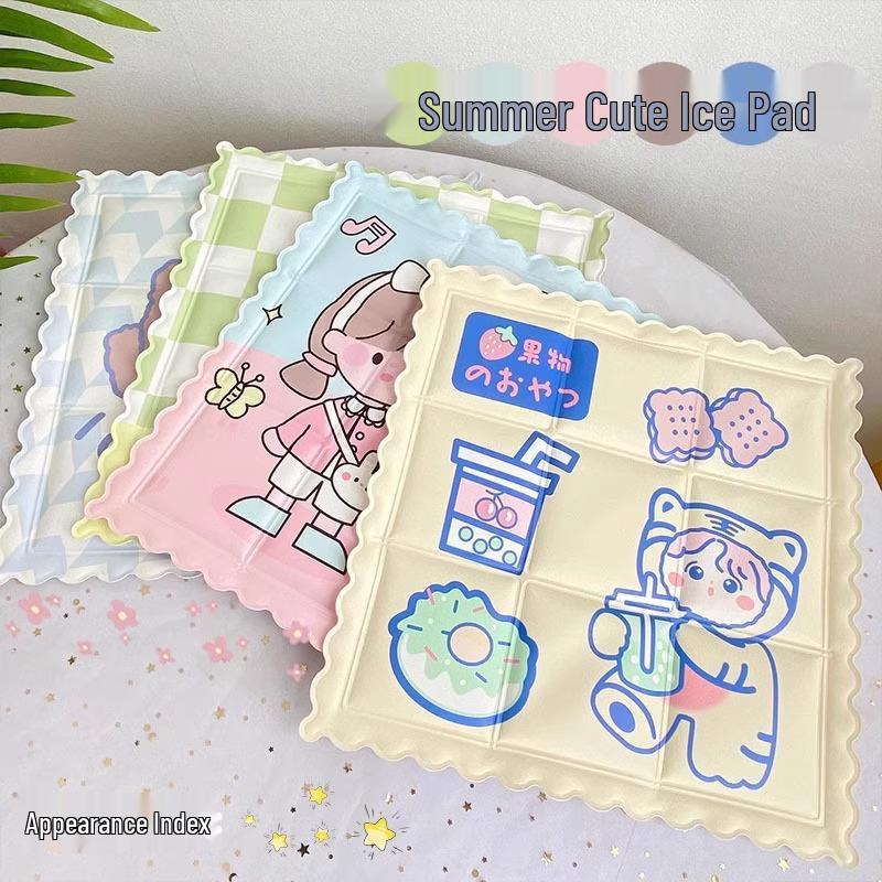 Summer Cartoon Cooling Gel Seat Cushion - Cute Office & Student Ice Pad for Heat Dissipation