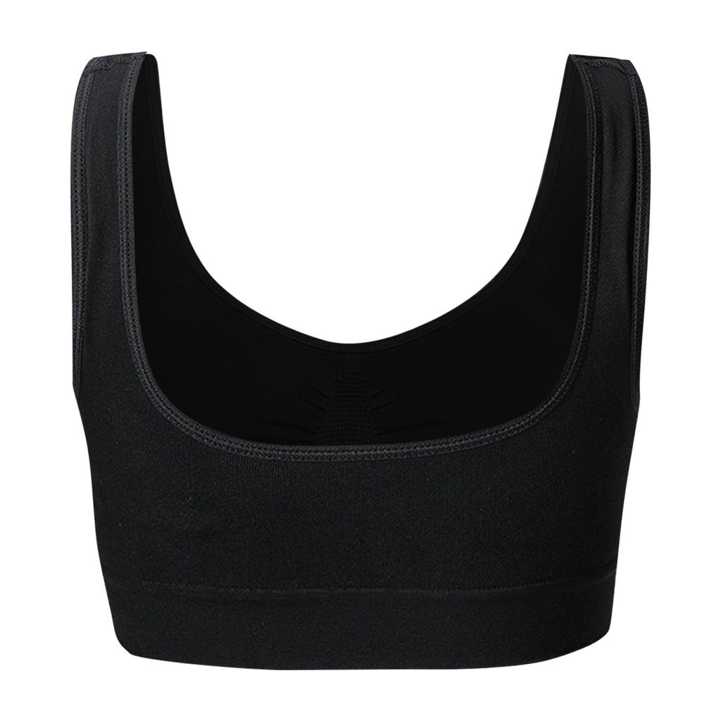 Wireless Padded Bra for Women Seamless Comfort Stretch Fabric Soft Support Vest Style Bra with Removable Pads No Underwire