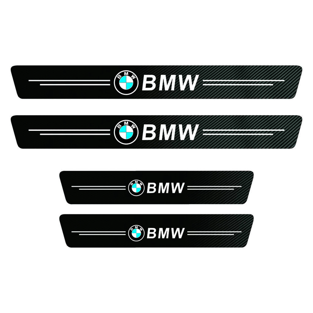 Universal 3D Carbon Fiber Car Door Sill Protector Stickers For BMW Performance E46 E90 F10 F30 X3 F20 E46 E60 E70 E39 E36 E87