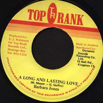Disque 7 pouces BARBARA JONES - A Long And Lasting Love AUCUN Top Rank Jamaïque Reggae, Ska & Dub Occasion