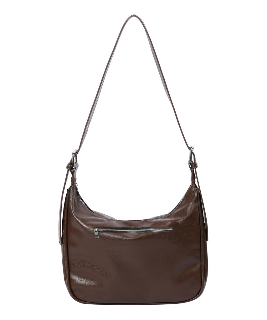 Mucent Port Double Wrinkle Leather Shoulder Bag Unisex (2 Colors)