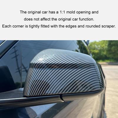 Real Carbon Fiber Rear View Mirrors Cover For Tesla ModelY Launch 2025+ Juniper 2025 Side Door Rearview Mirror Cover Accessories