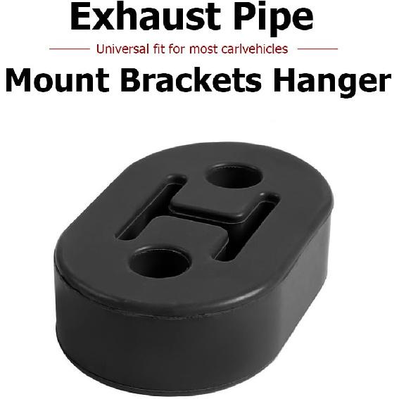 Car Exhaust Hanger, 4PCS Rubber Ulator Bushing Mount, 2 Holes 0.47 Inch (12Mm), Auto Muffler Shock Absorbent Bracket Mount, High-Density Tailpipe