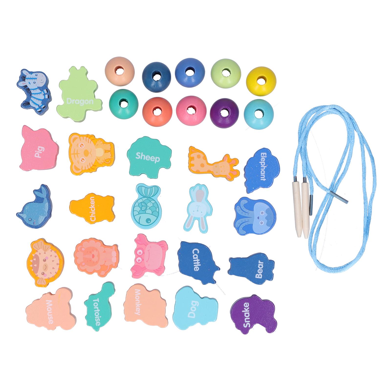 

Деревянные нанизываемые бусины для детей дошкольного возраста, раннее обучение