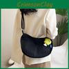 Chic Canvas Tote Bag Trendy Street Style Medium Messenger Bag For Daily Use