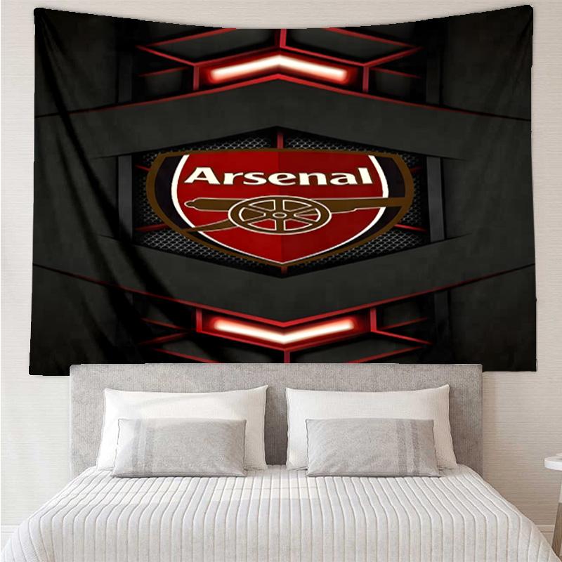 1PC Arsenal Football Club Crest Printed Tapestry Room Decoration Wall Hanging for Living Room Bedroom, dormitory, Birthday and Christmas gifts
