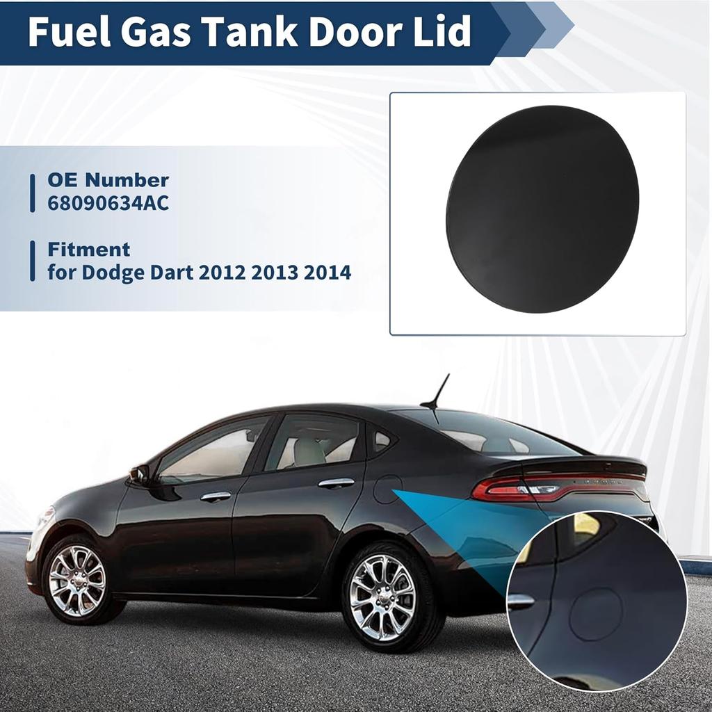 Fuel Tank Filler Fuel Door for Dodge Dart 2012 2013 2014 Fuel Gas Filler Door Cover Primer No.68090634AC