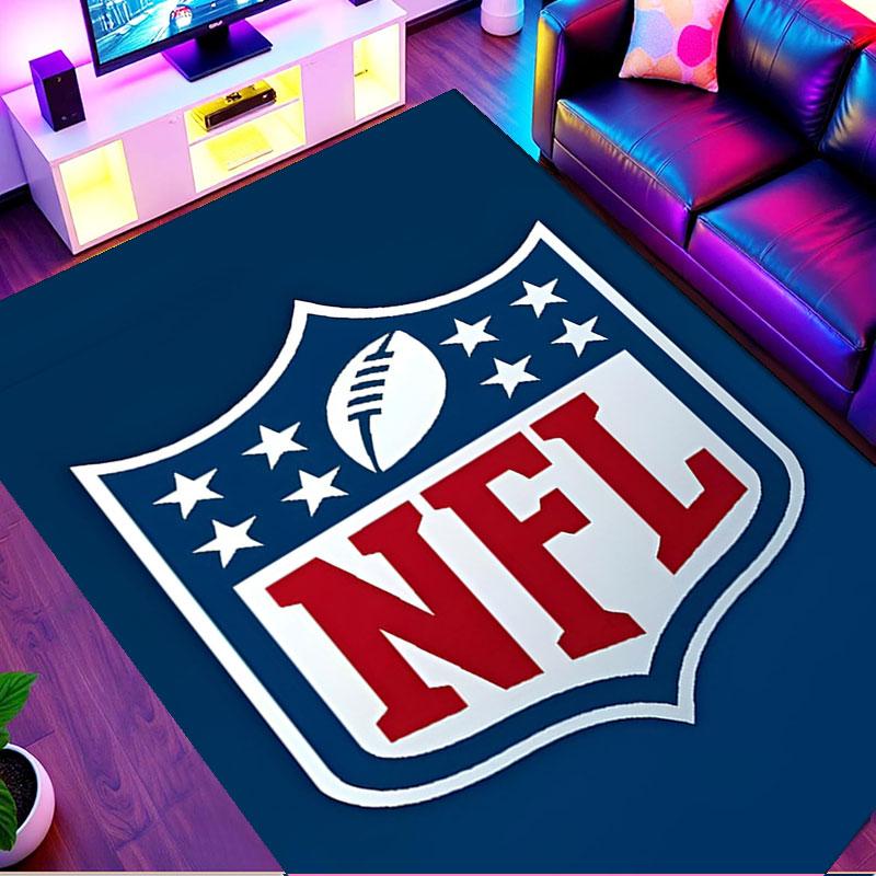 NFL Print Rug, Washable Floor Carpet, For Entryway Dorm Laundry Room Office Study, Home Decor Birthday Christmas Gift