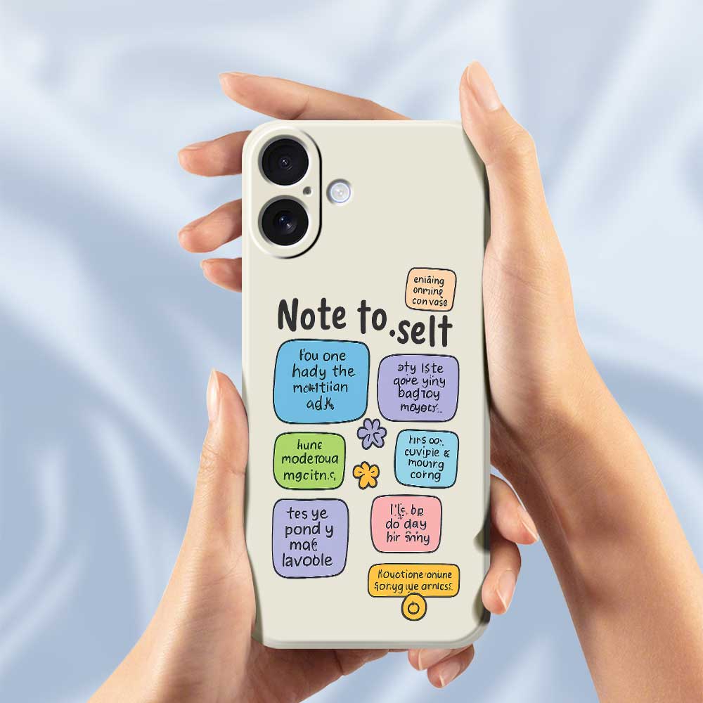 For iPhone 17 Case Colored Sticky Notes Pattern Printing Straight Edge TPU Phone Back Cover
