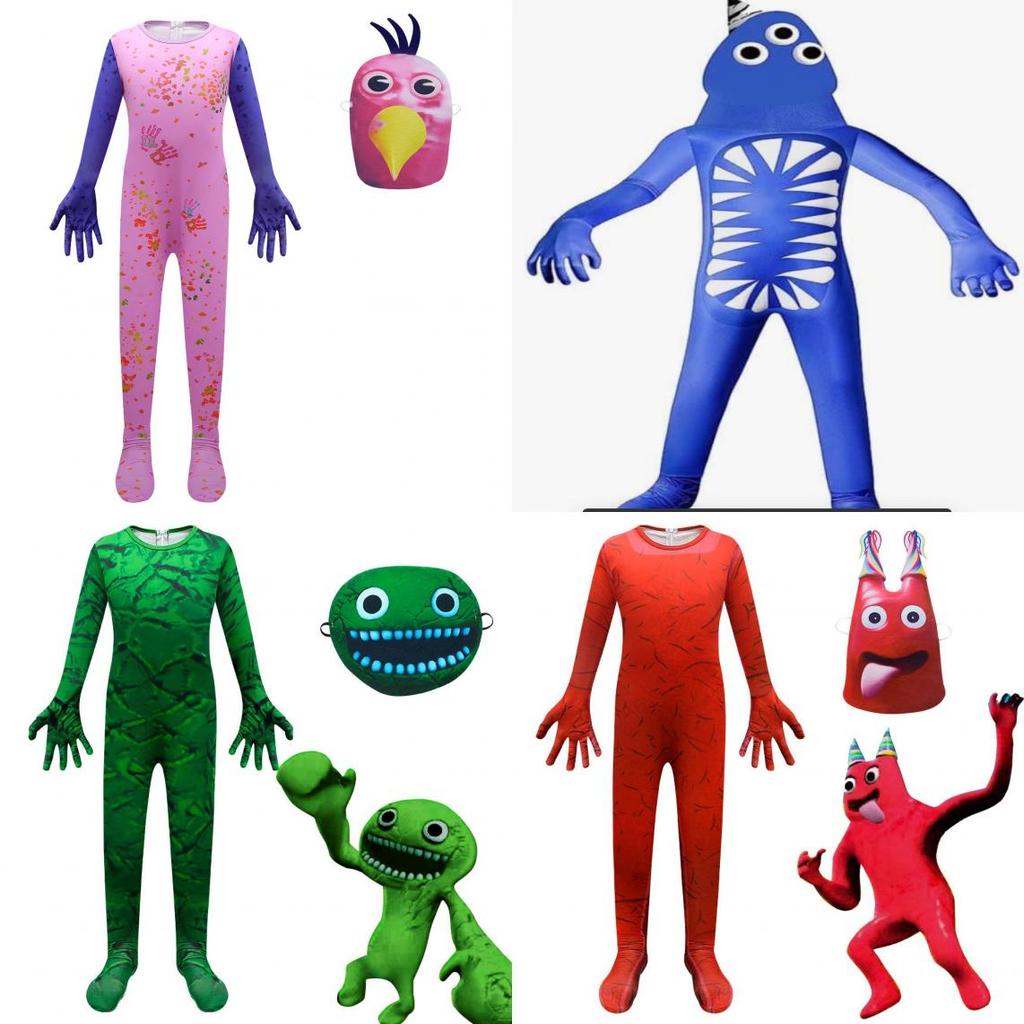 תחפושת קוספליי Roblox Rainbow Friends מבד משי חלב לילדים למסיבות ליל כל הקדושים
