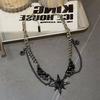 Dark Style Wing Star Y2k Hip Hop Niche Design Unisex Clavicle Necklace