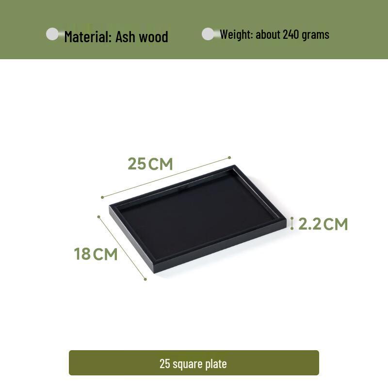 Plateau de service rectangulaire en bois massif