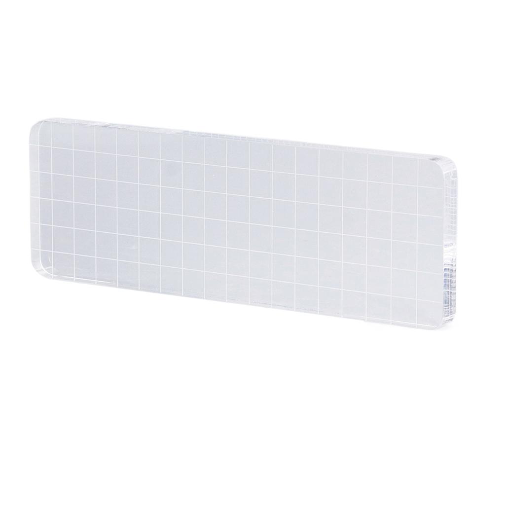 Acrylic Block 6x18cm Safe Round Corner Design Transparent Reusable  Clear Stamps for Notebook