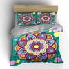Colorful Mandala Three-Piece Set for Decoration Exquisite three-piece bedding set gift for kids and adults