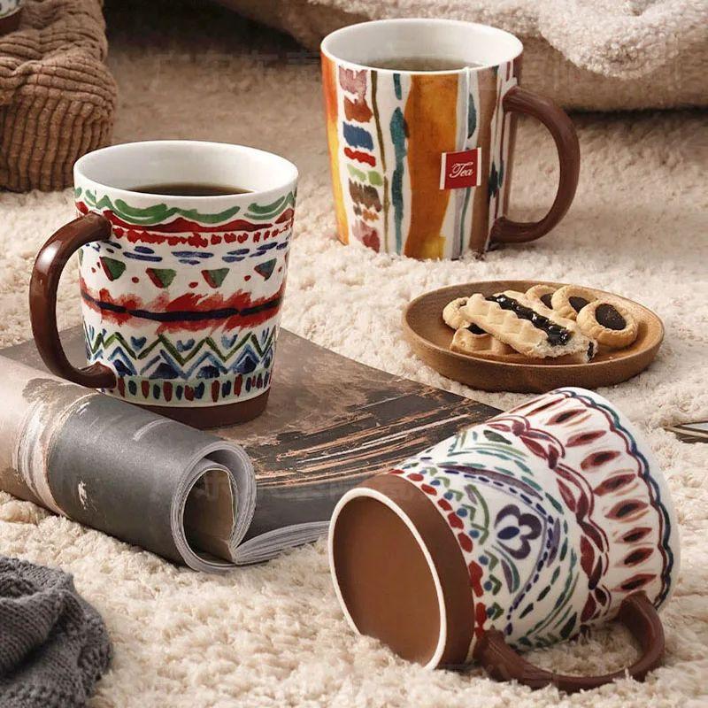 Ceramic Retro Coffee Mug Water Mug Tea Cup Individual Creativity Milk Mug Office Tea Cup Home Milk Cup