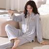 Pajamas Women'S Autumn And Winter Coral Fleece Thin Fleece Warm Island Fleece Women'S Winter Flannel Large Size Loungewear Set