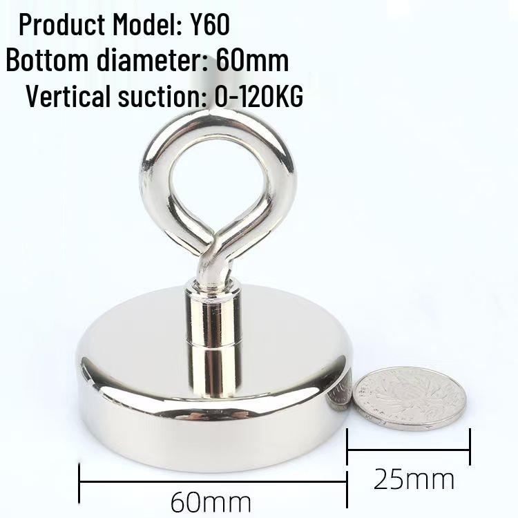 Neodymium Iron Boron Strong Round Magnet Hook - No-Drilling Magnetic Suction Cup