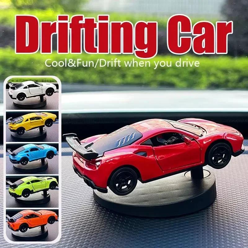 Mini Alloy Drift Car Model Simulation Sports Vehicle Decor for Car Interior 1:64 Scale Car Toy Ornament Collectible Gift