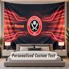 Custom Name Text Tapestry Sheffield United FC Personalized Polyester Wall Tapestry For Bedroom And Room