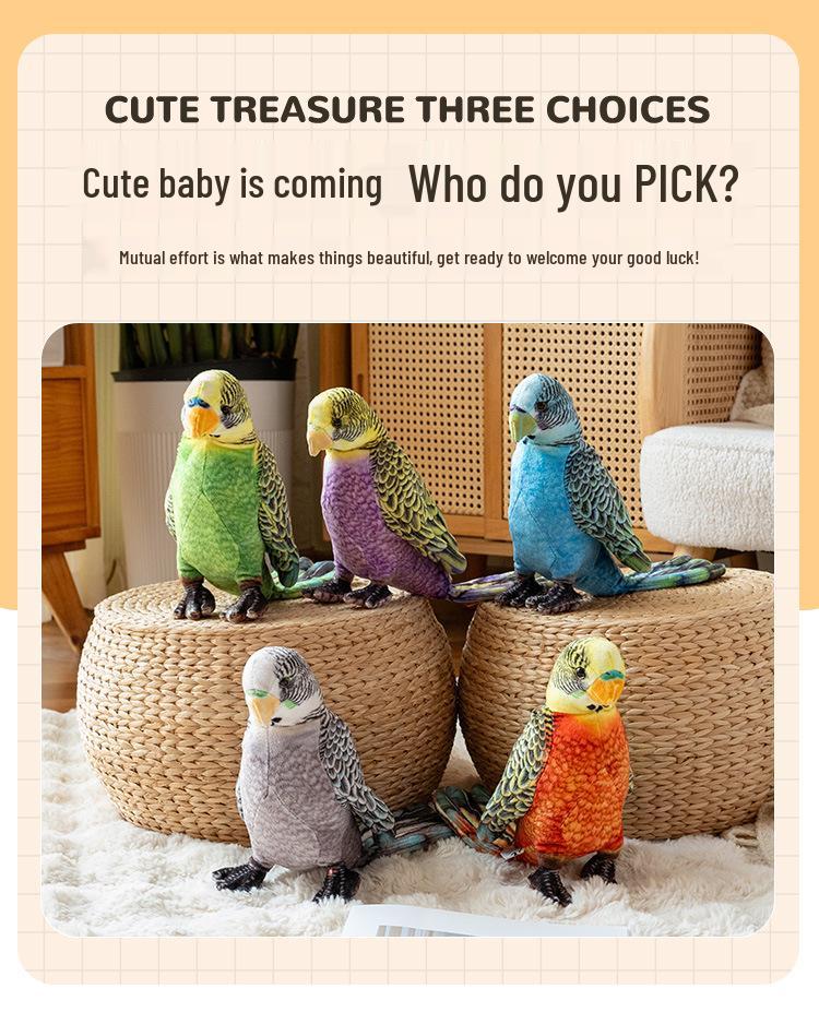 Macaw Plush Toy: Small Bird Ornament & Zoo Souvenir for Kids