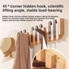1PCS Wooden Piano Key Wall Hook - No Drill Entryway Coat Rack, Wall Mounted Shelf for Hallway Organizer, Solid Wood Door Hanger